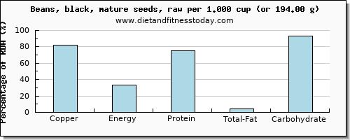 copper and nutritional content in black beans